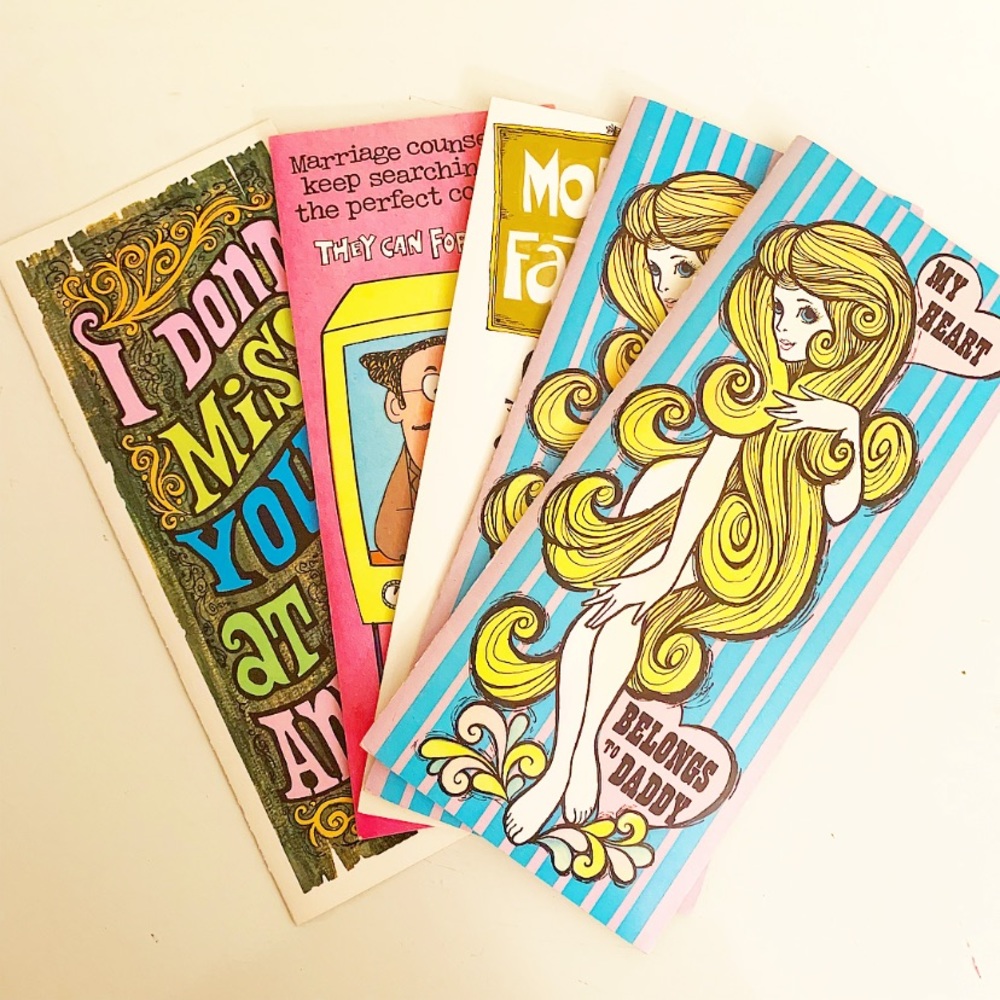Set of 4 Kinky / Funny / Cute Vinrage Cards w/ Box